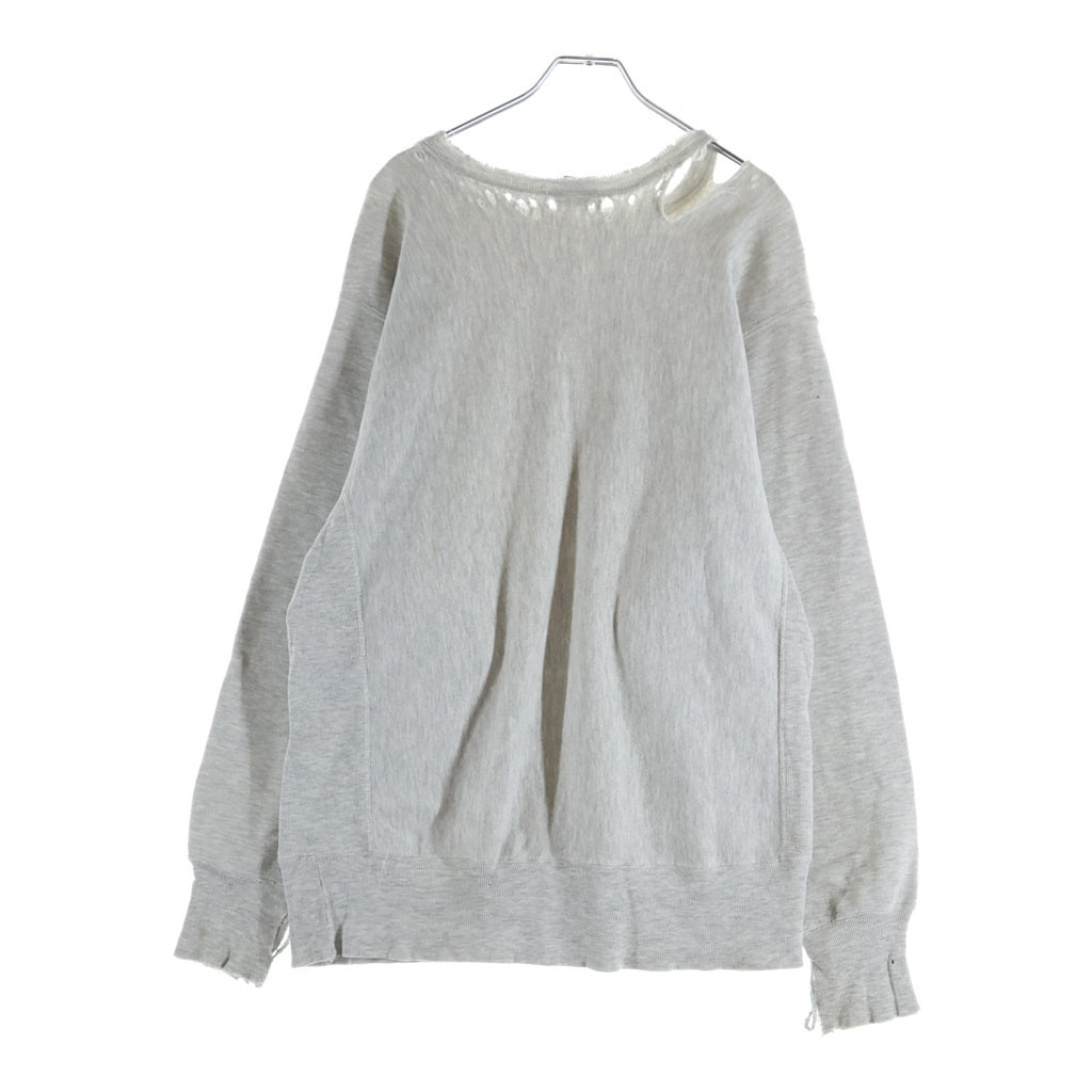 CHAMPION(チャンピオン) 90S VINTAGE REVERSE WEAVE リバースウィーブ 刺繍タグ フロントプリント クルーネックスウェットトレーナー グレー