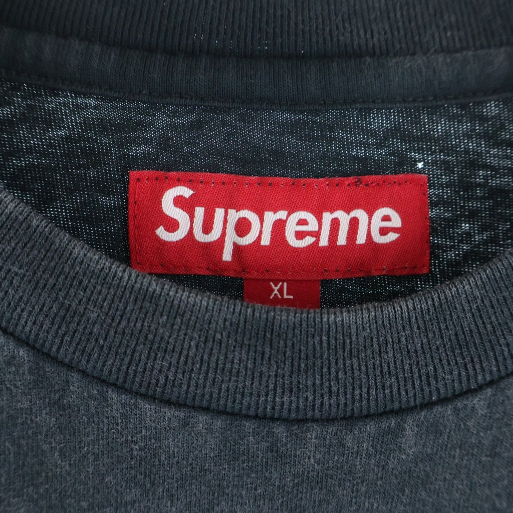 SUPREME(シュプリーム) 26SS Washed S/S Top ウォッシュ加工 ロゴ刺繍 クルーネック 半袖Tシャツ カットソー ブラック
