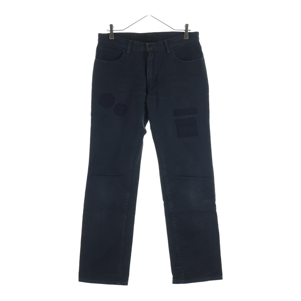 NUMBER (N)INE(ナンバーナイン) 04AW GIVE期 PATCH DAMAGE JEANS ギブ期 ハートパッチ付き ジップフライ デニムパンツ インディゴブラック