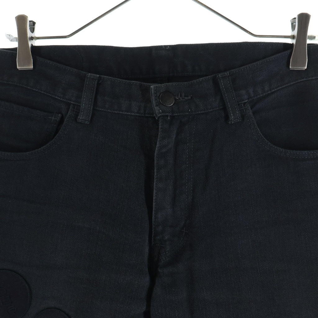 NUMBER (N)INE(ナンバーナイン) 04AW GIVE期 PATCH DAMAGE JEANS ギブ期 ハートパッチ付き ジップフライ デニムパンツ インディゴブラック