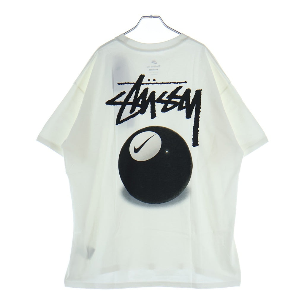 STUSSY(ステューシー) ×NIKE M NRG FL SS 8 BALL TEE ナイキ バックプリント クルーネック 半袖Tシャツ カットソー ホワイト DO9322-100
