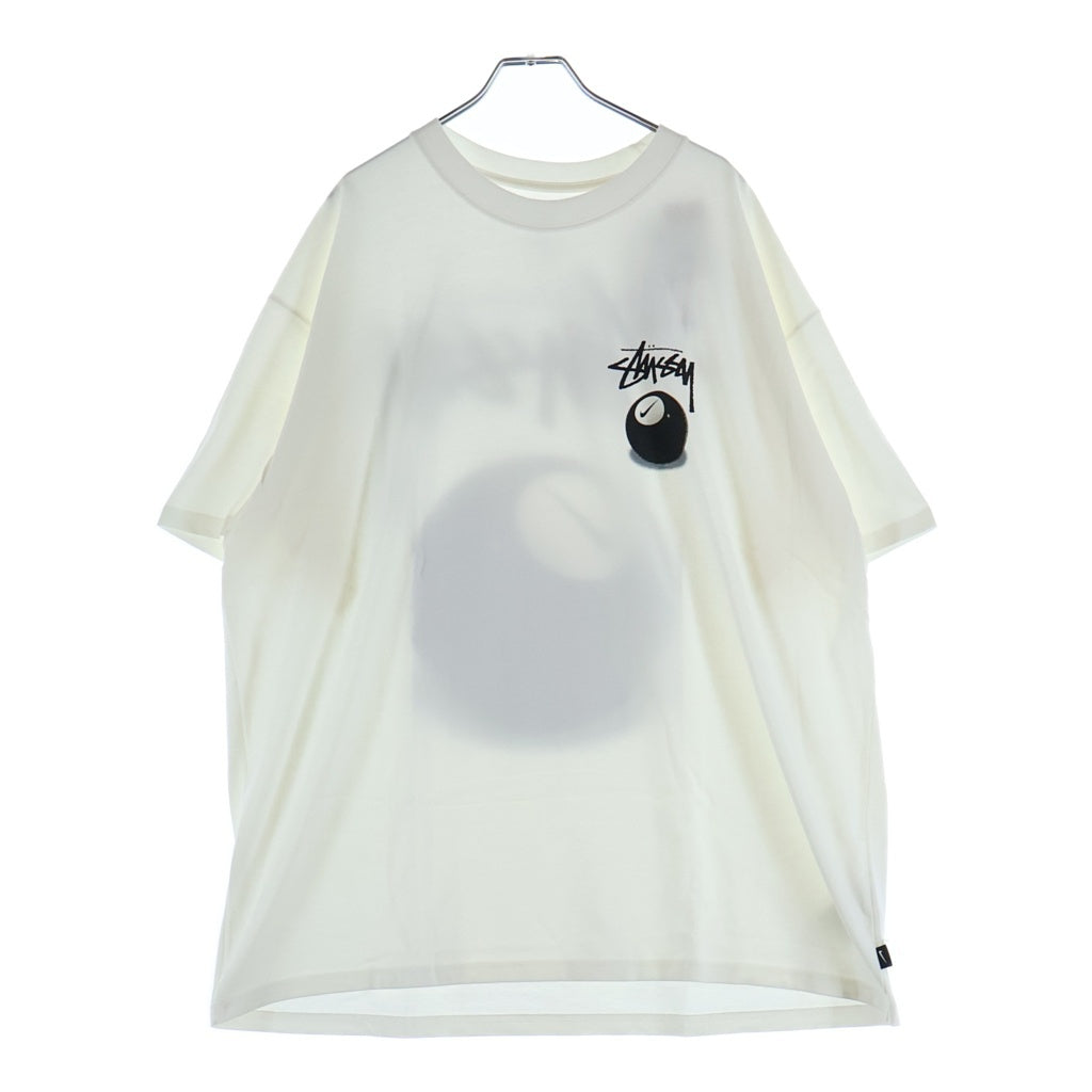 STUSSY(ステューシー) ×NIKE M NRG FL SS 8 BALL TEE ナイキ バックプリント クルーネック 半袖Tシャツ カットソー ホワイト DO9322-100