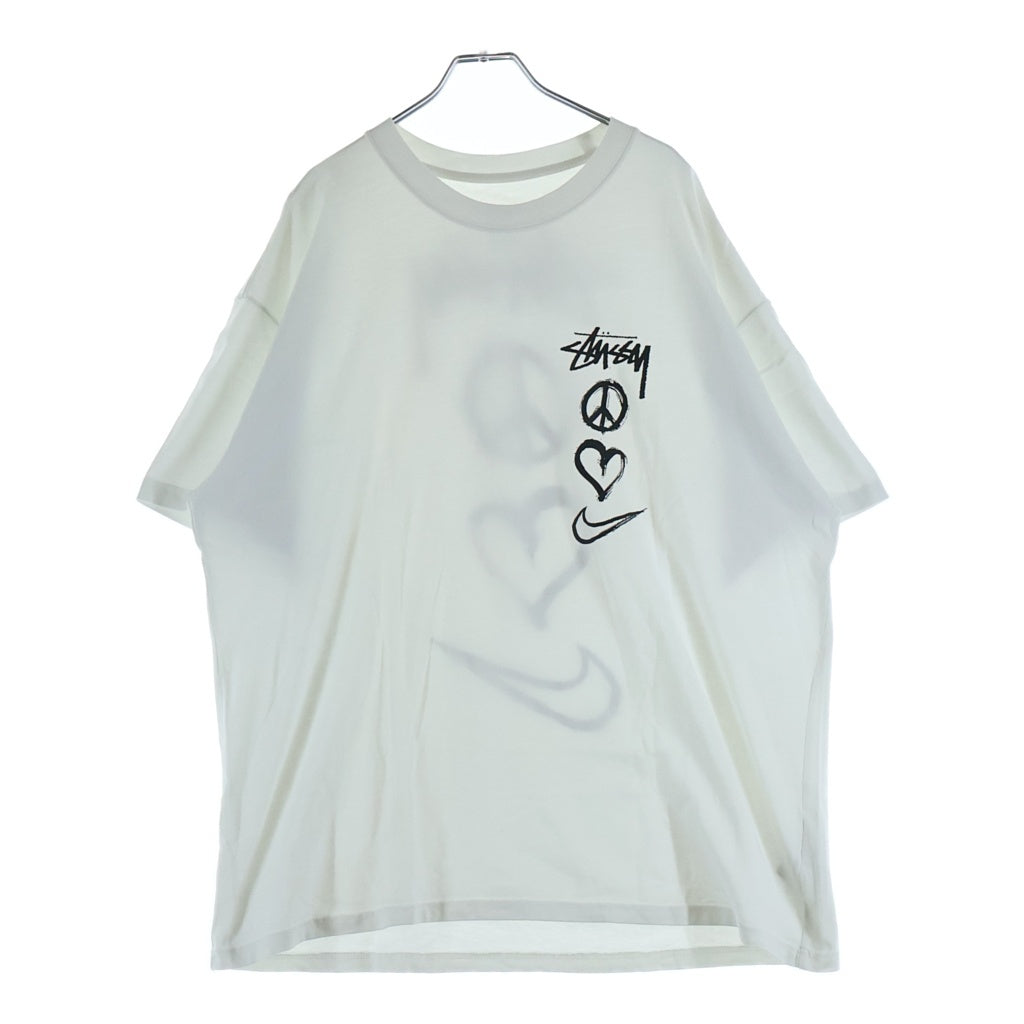 STUSSY(ステューシー) ×NIKE NRG SS TEE ナイキ 両面プリント ヘビーウエイト 半袖Tシャツ カットソー ホワイト DM4942-121