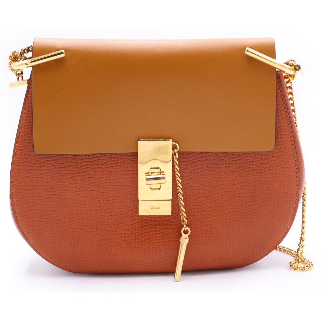Chloe(クロエ) DREW CROSS BODY GD金具 レザー ショルダーバッグ ブラウン レディース