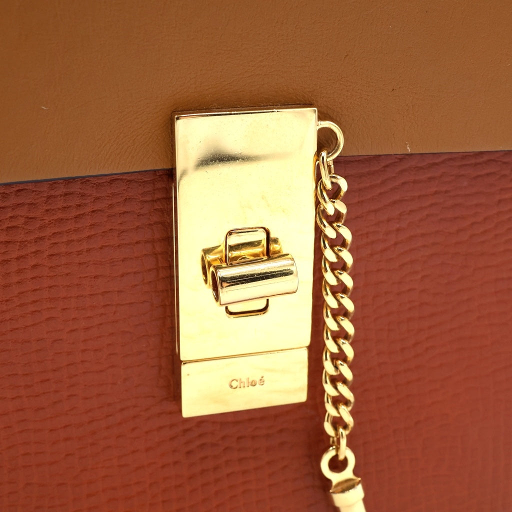 Chloe(クロエ) DREW CROSS BODY GD金具 レザー ショルダーバッグ ブラウン レディース