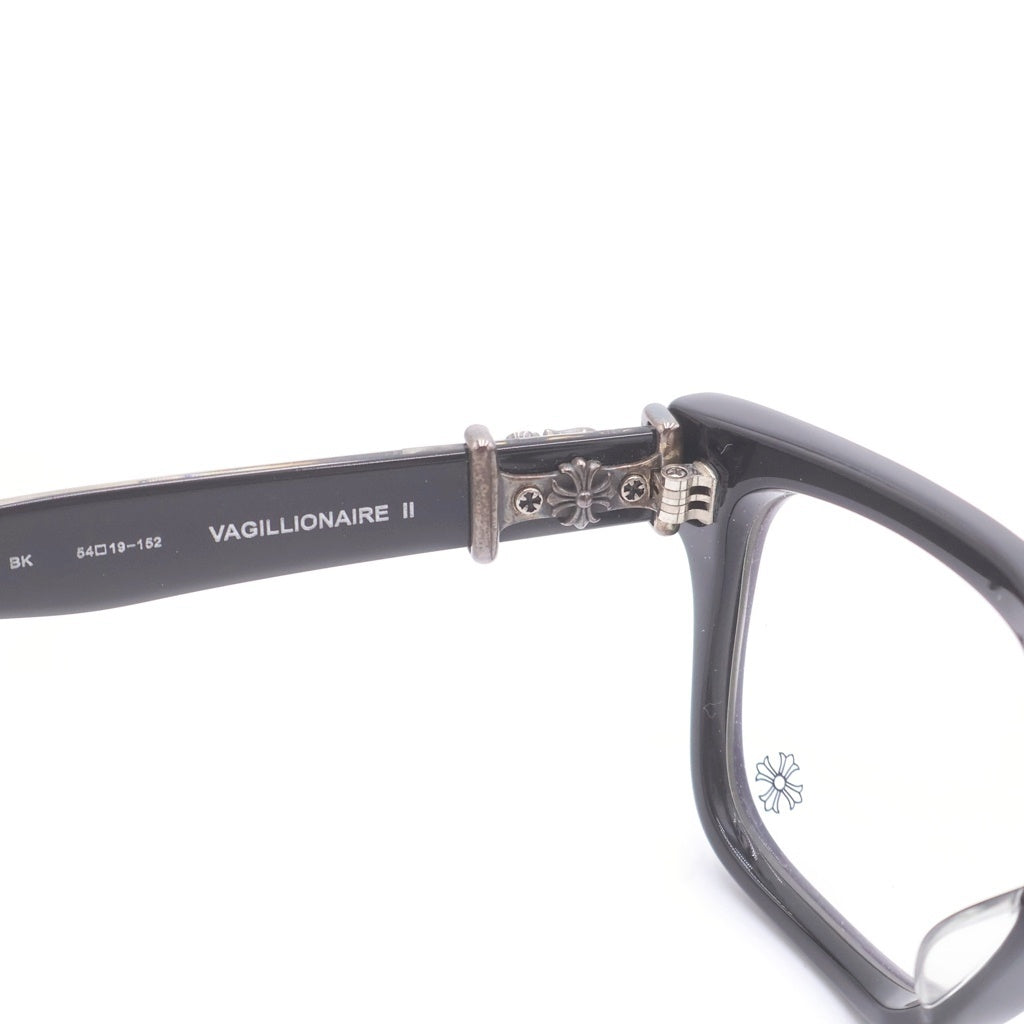 CHROME HEARTS(クロムハーツ) VAGILLIONAIRE II サイドダガーウェリントンフレームサングラス アイウェア ブラック