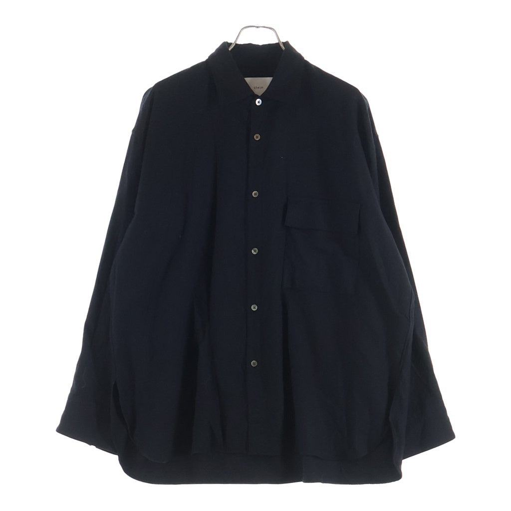Stein(シュタイン) OVERSIZED DOWN PAT SHIRT オーバーサイズ コットン長袖シャツ ブラック ST.320-2