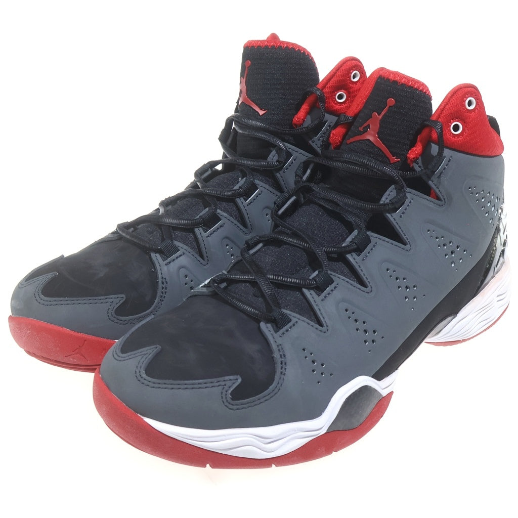 NIKE(ナイキ) 【観賞用 2013年製】 JORDAN MELO M10 629876-002 ジョーダン メロ ハイカットスニーカー グレー/レッド US9.5/27.5cm