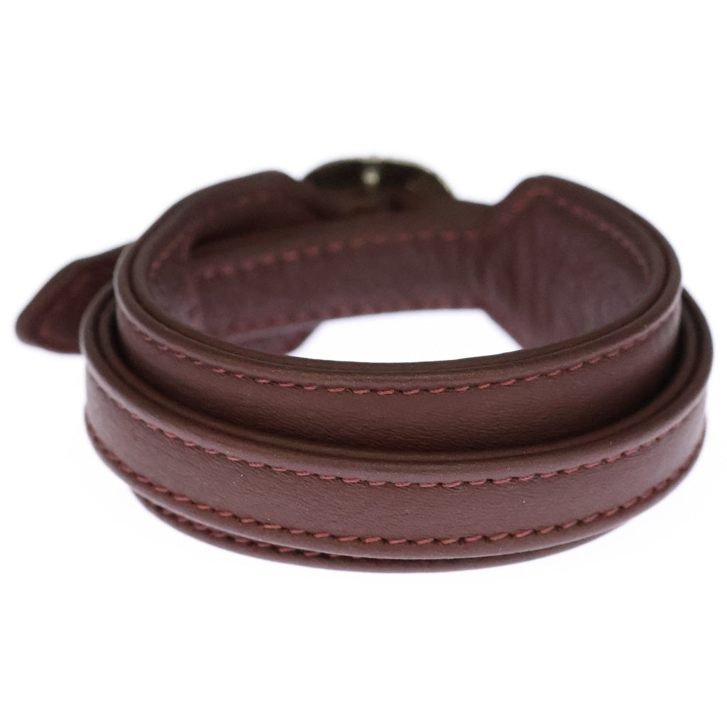 CHROME HEARTS(クロムハーツ) R&R TINY BUCKLE ガンスリンガータイニーバックルレザーブレスレット レッド/シルバー