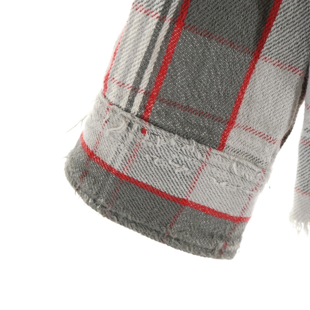 SAINT MICHAEL(セントマイケル) 22AW ×SHERMER ACADEMY FRANNEL SHIRT RED シャーマーアカデミー フランネル 長袖シャツ グレー/レッド SM-A22-0000-060