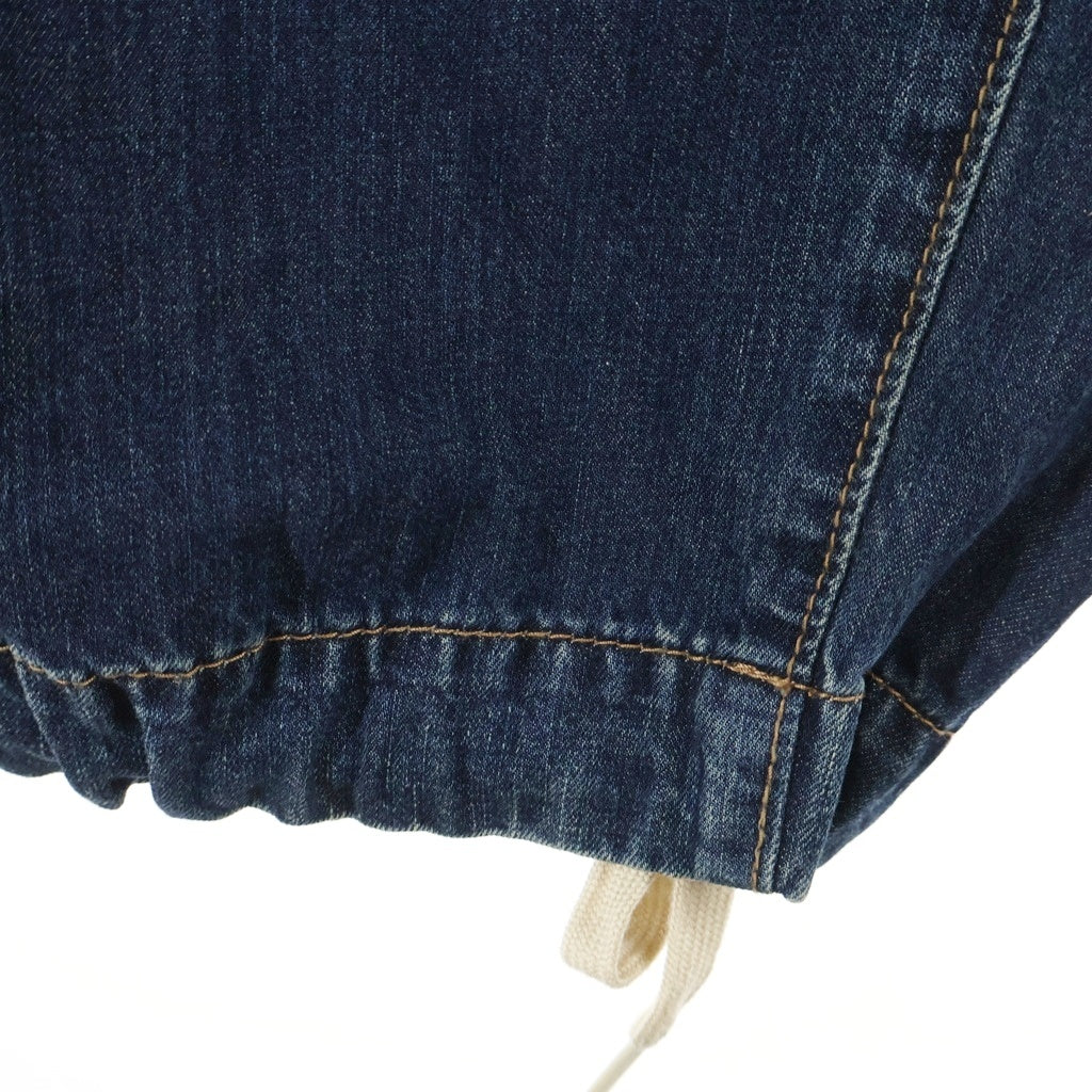 MAISON MIHARAYASUHIRO(メゾンミハラヤスヒロ) 24SS Light Denim Wide Pants レザーパッチ ライトデニムワイドパンツ インディゴブルー J12PT022