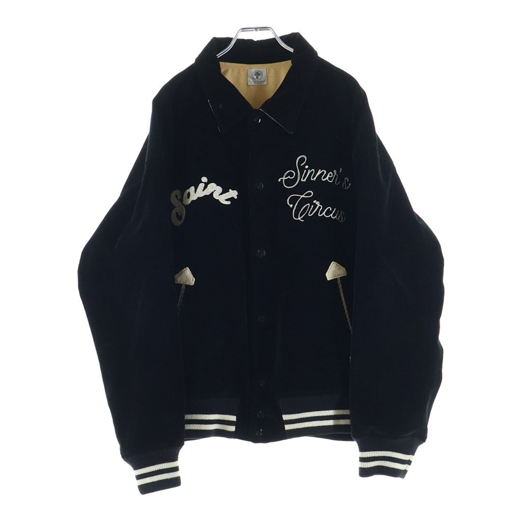 SAINT MICHAEL(セントマイケル) 21AW CORDUROY JACKET 両面チェーンステッチ コーデュロイ ジャケット ブルゾン ブラック SM-A21-0000-041