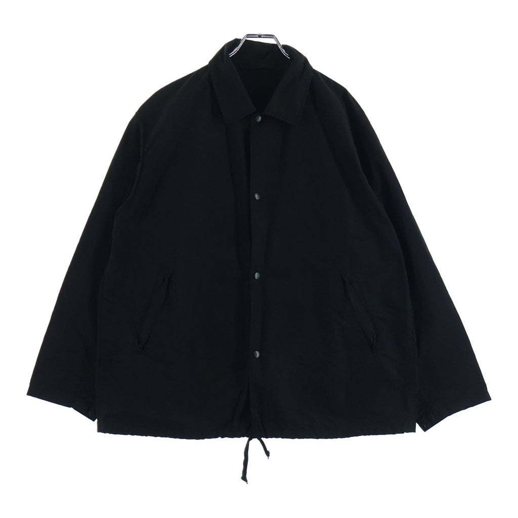 COMOLI(コモリ) COACH JACKET パラフィンコーティング コットンナイロン コーチジャケット ブラック K01-01003