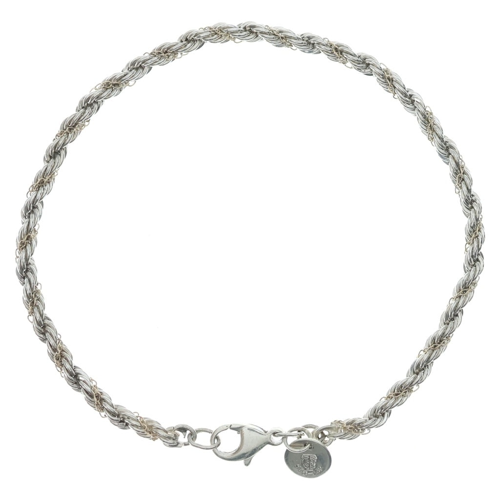 TIFFANY & Co.(ティファニー) 14K ツイストチェーンブレスレット ホワイトゴールド レディース