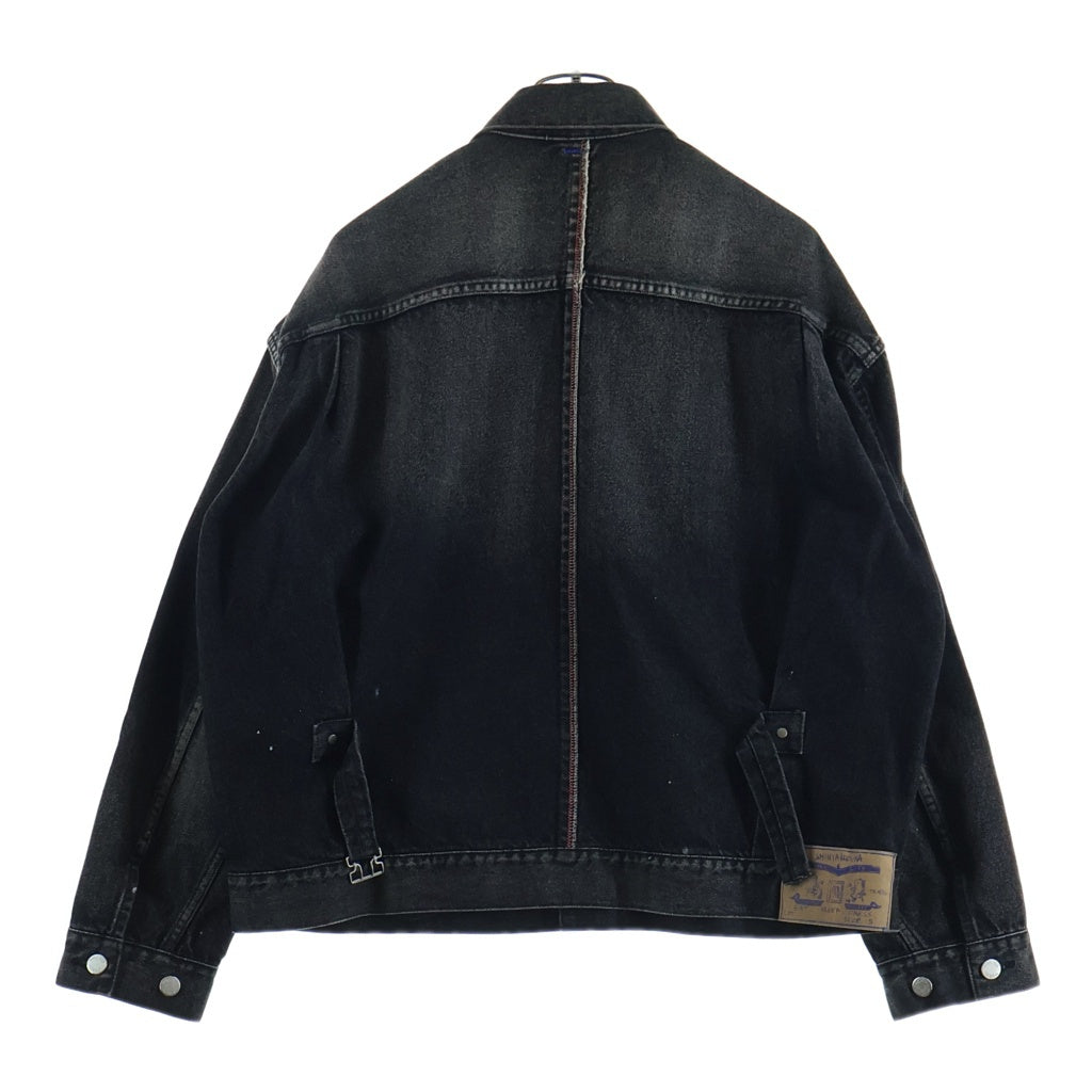 SHINYA KOZUKA(シンヤコズカ) PAINTED ORDINARY CITY JEAN JACKET ペインテッド オーディナリー シティ ジーン デニムジャケット ブラック 2601SK01P