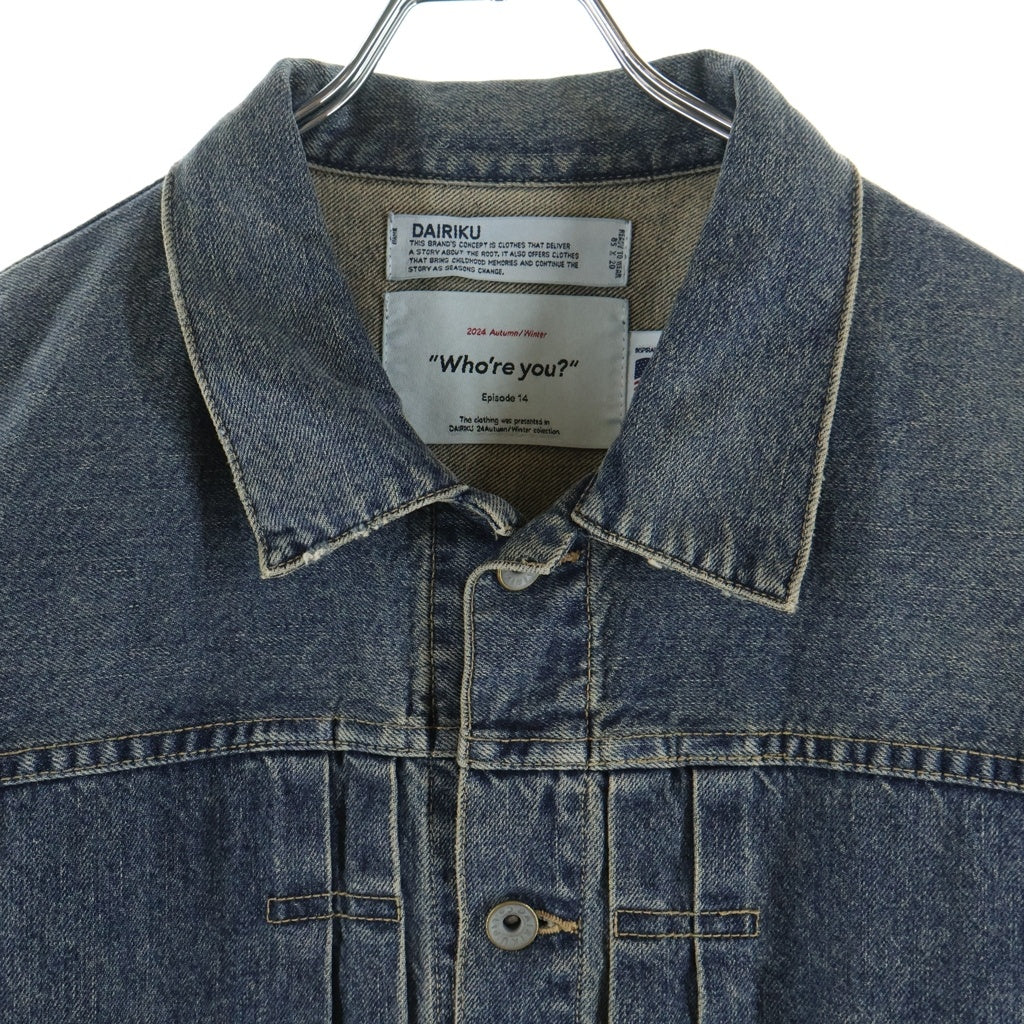 DAIRIKU(ダイリク) 25SS 2PKT VINATGE DENIM JACKET ヴィンテージ加工 デニムジャケット インディゴ 24AW D-2