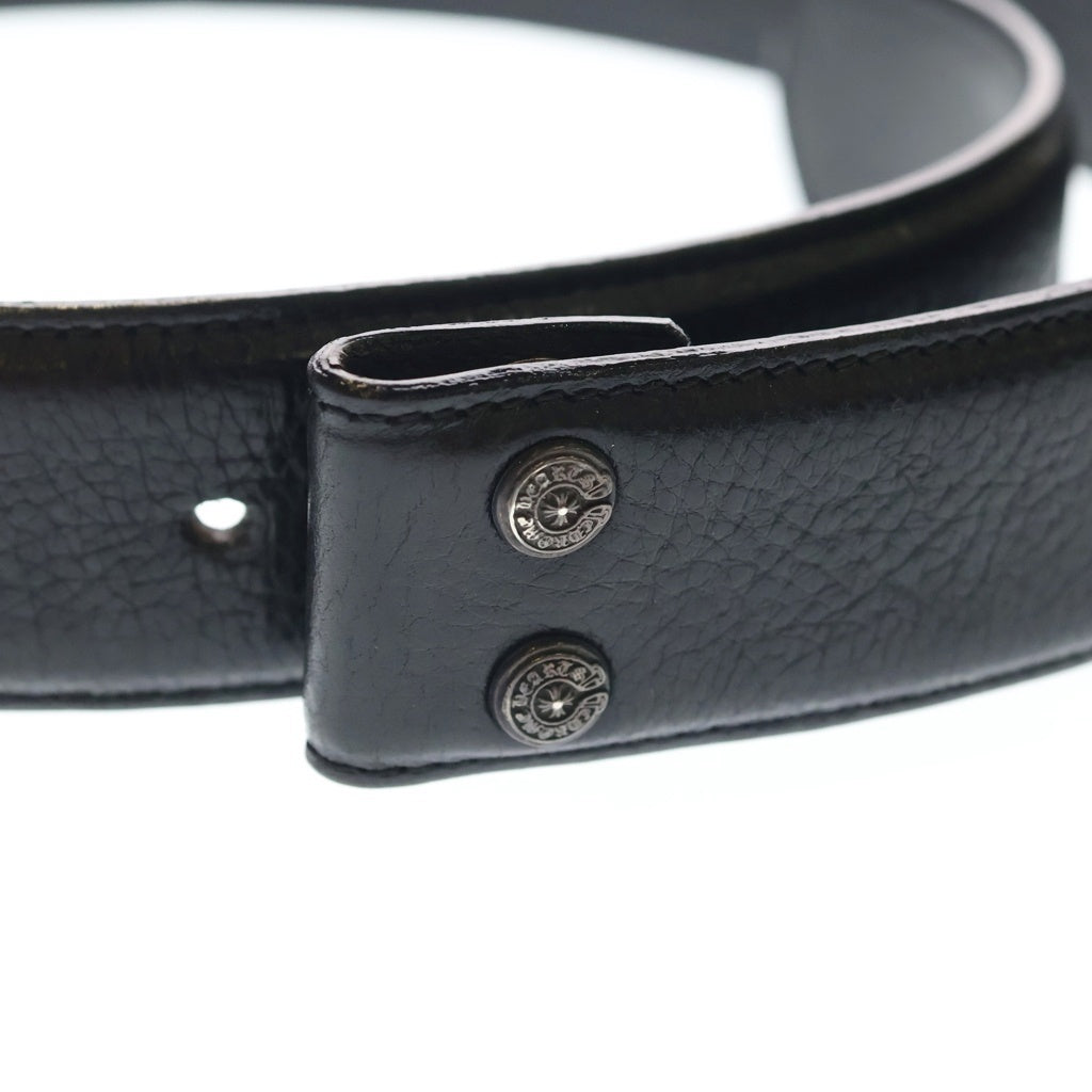 CHROME HEARTS(クロムハーツ) 1.5 STRAP 1.5インチ ホースシューリベッツ レザーベルトストラップ ブラック