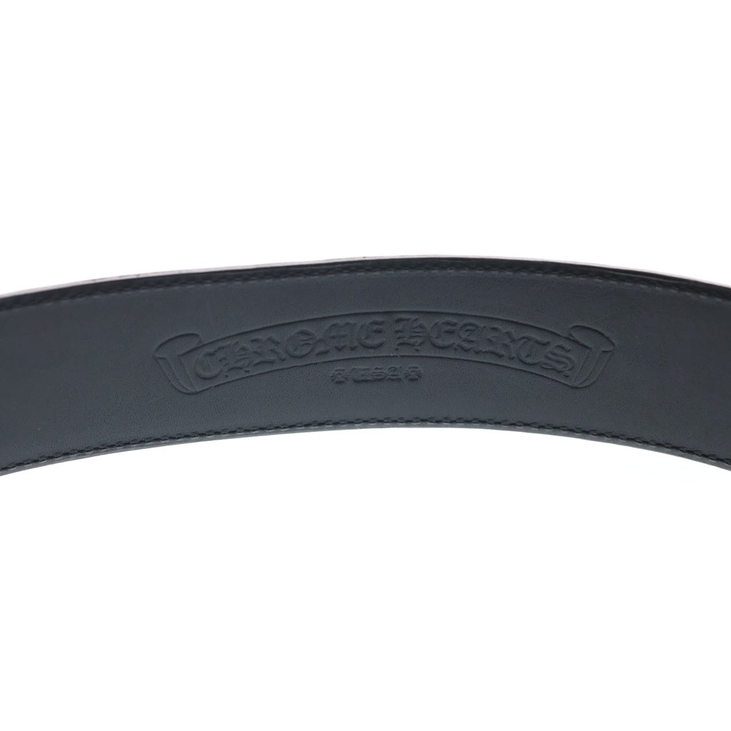 CHROME HEARTS(クロムハーツ) 1.5 STRAP 1.5インチ ホースシューリベッツ レザーベルトストラップ ブラック