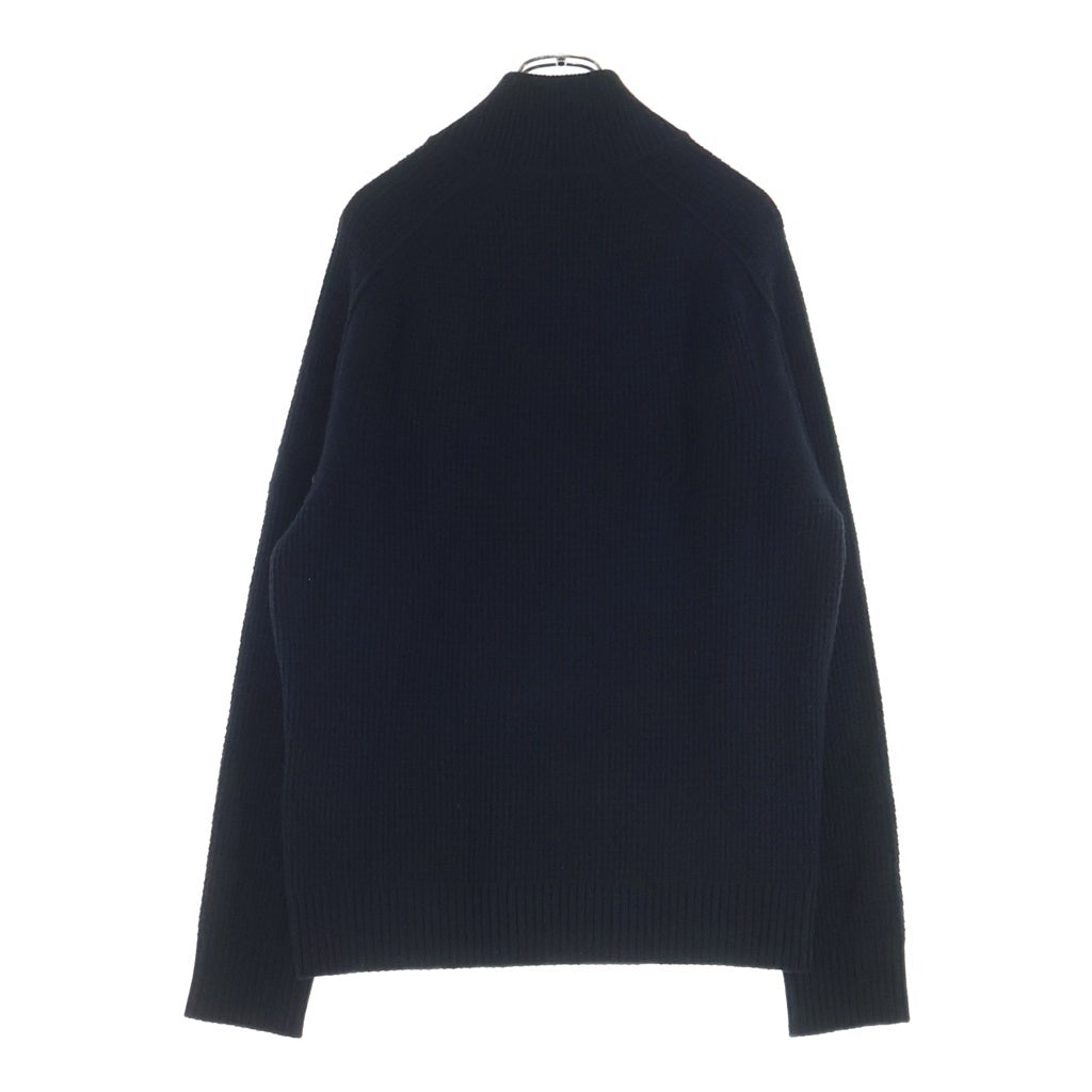 STONE ISLAND(ストーンアイランド) Zip-up knit ウール ダブルジップアップ ドライバーズニット セーター ブラック K2S155100083 S00FG