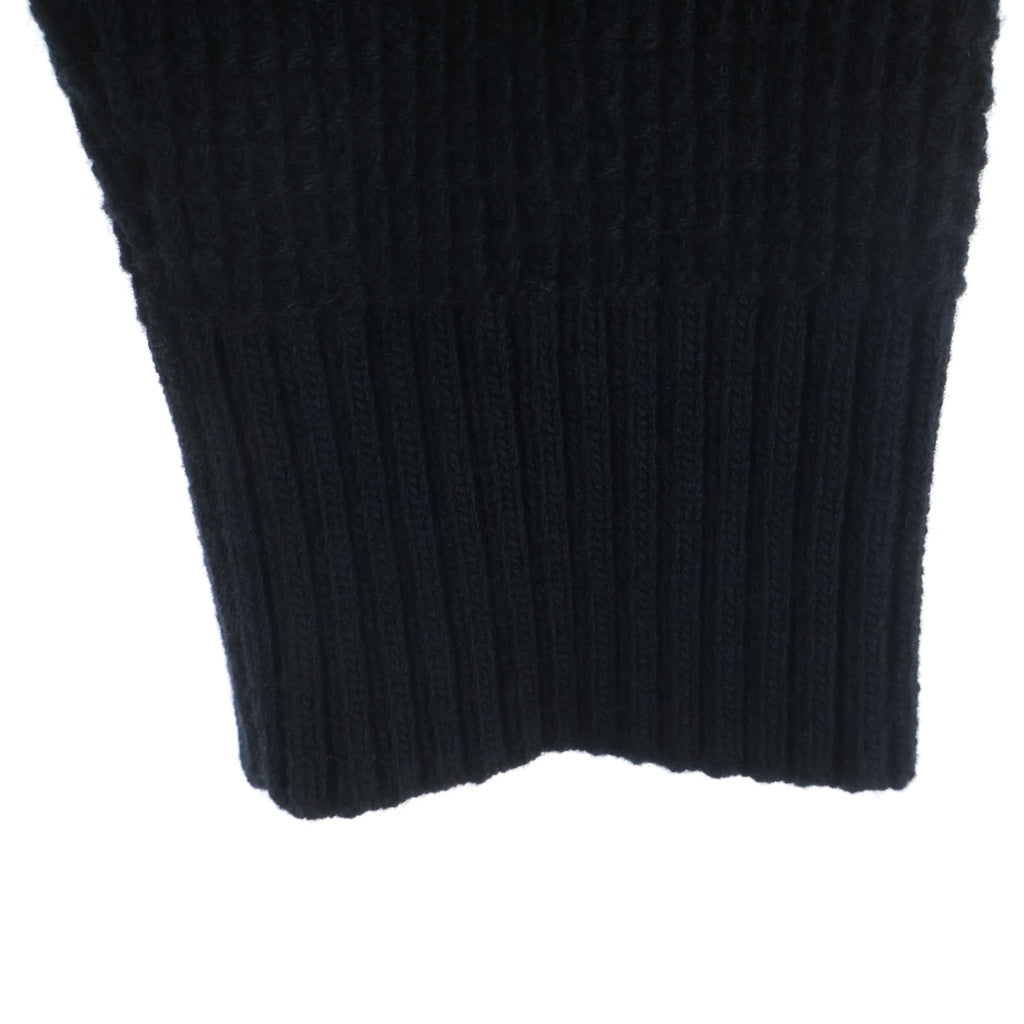 STONE ISLAND(ストーンアイランド) Zip-up knit ウール ダブルジップアップ ドライバーズニット セーター ブラック K2S155100083 S00FG