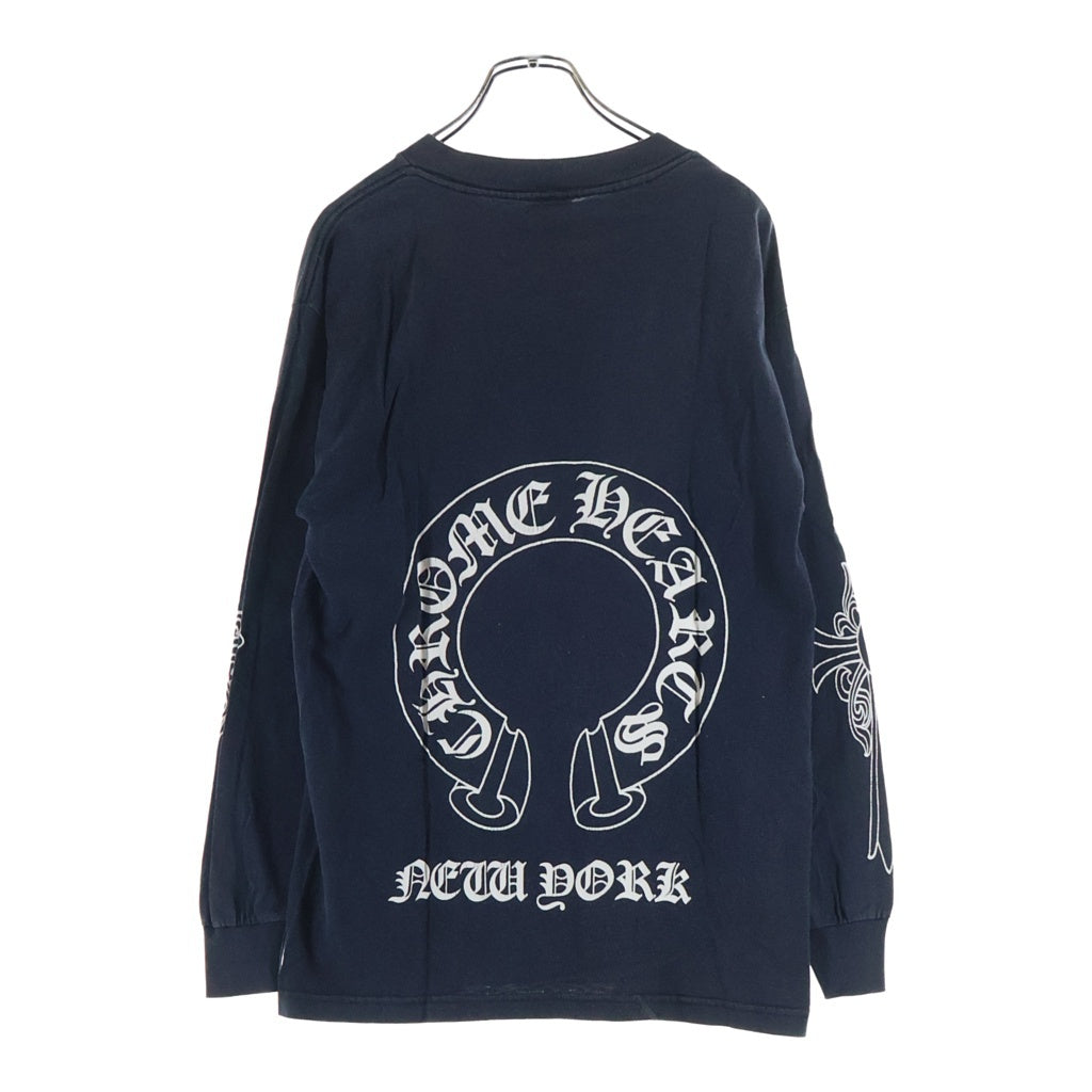 CHROME HEARTS(クロムハーツ) OLD CH NEW YORK L/S TEE オールド ニューヨーク限定 アームクロス 長袖Tシャツ カットソー ブラック