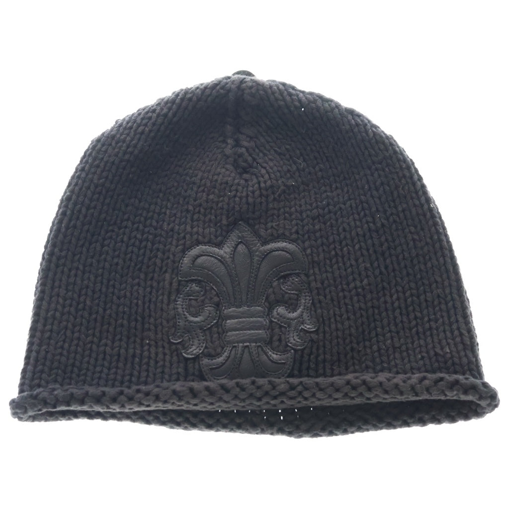 CHROME HEARTS(クロムハーツ) OLD BEANIE CASH オールド BSフレアパッチ カシミヤ ニットキャップ ビーニー 帽子 ブラック