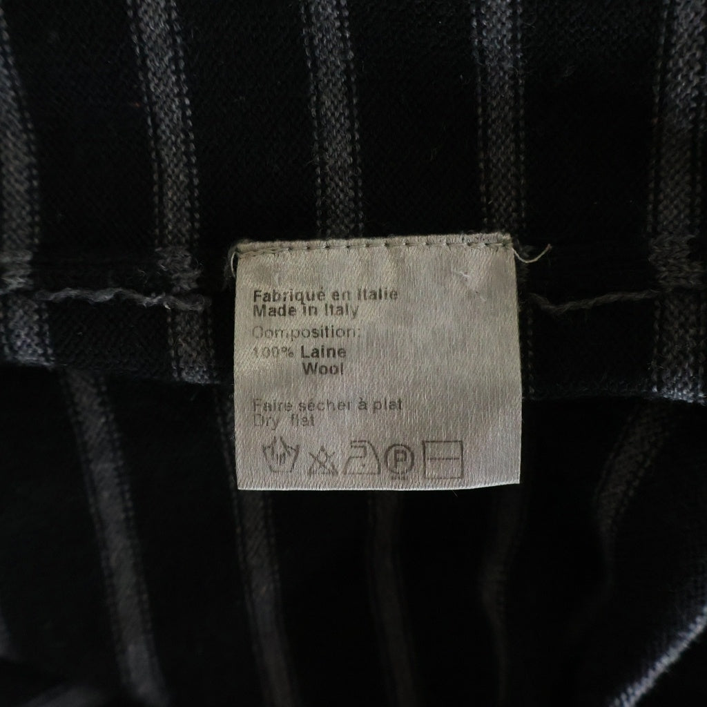 Dior HOMME(ディオールオム) 06AW ボーダー柄 ボートネック 長袖ニット セッター ブラック/グレー 6HH4052861