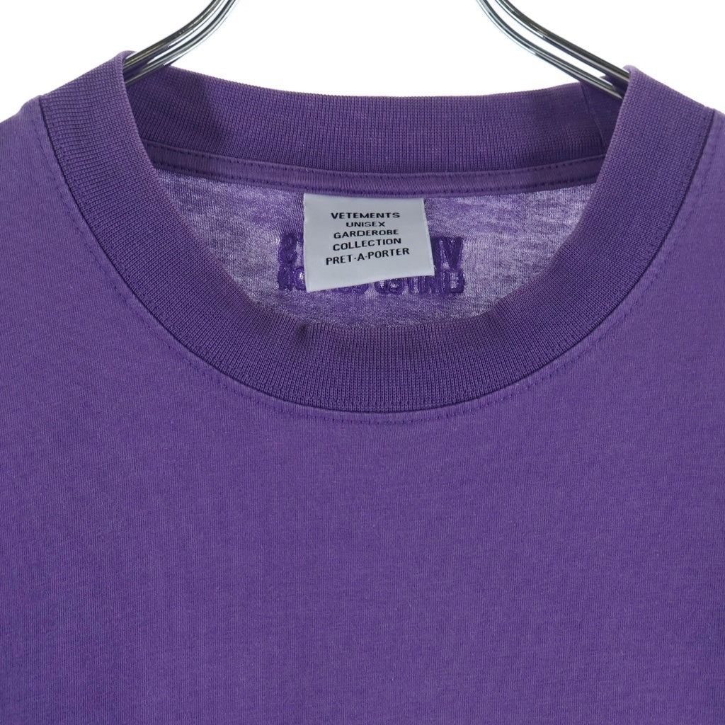 VETEMENTS(ヴェトモン) 22AW OVERSIZED LOGO TSHIRT オーバーサイズ ロゴ 半袖Tシャツ カットソー パープル UA53TR480U