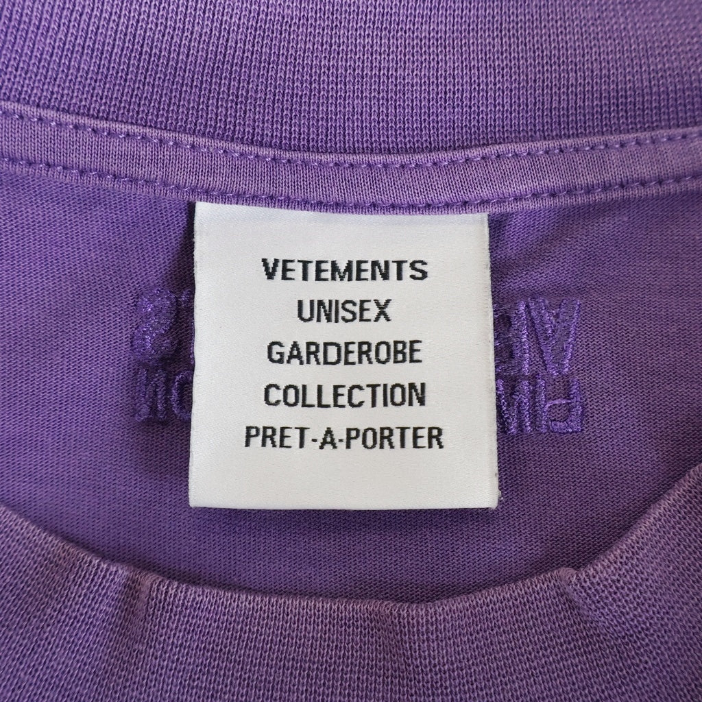 VETEMENTS(ヴェトモン) 22AW OVERSIZED LOGO TSHIRT オーバーサイズ ロゴ 半袖Tシャツ カットソー パープル UA53TR480U