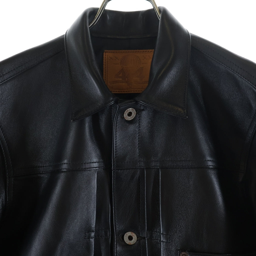 JELADO(ジェラード) 44 LETHER JACKET フロント月桂樹ボタン ホースハイド レザージャケット ブラック