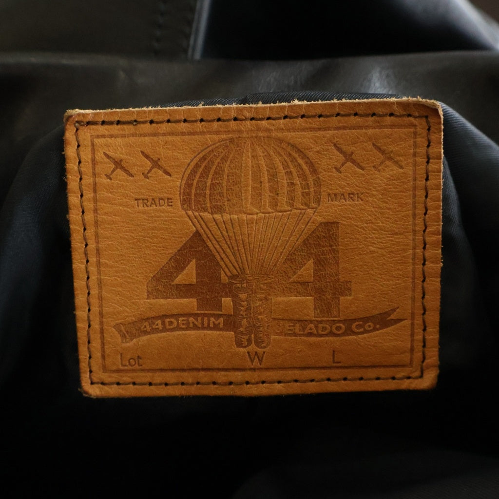 JELADO(ジェラード) 44 LETHER JACKET フロント月桂樹ボタン ホースハイド レザージャケット ブラック