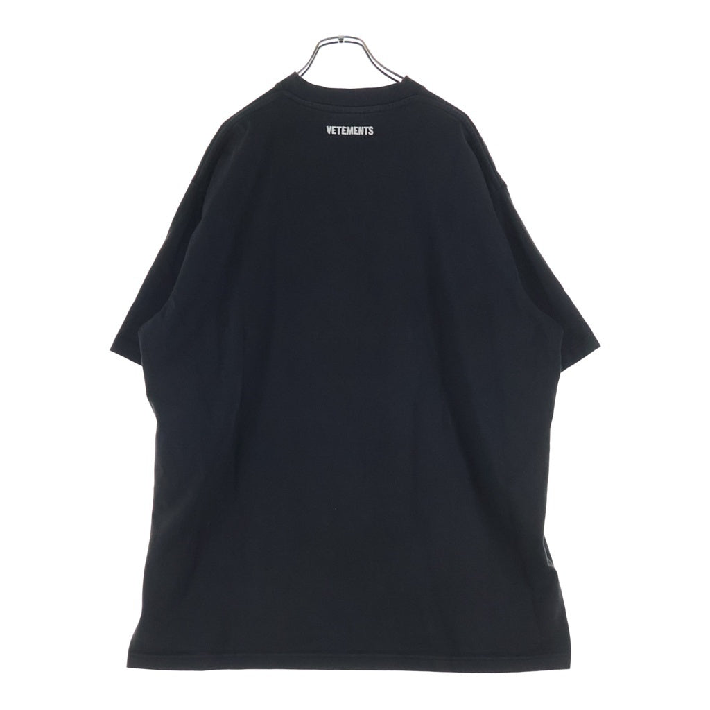 VETEMENTS(ヴェトモン) 16AW Snoop Dogg スヌープドッグプリントオーバーサイズ半袖Tシャツ カットソー ブラック WF17TP14