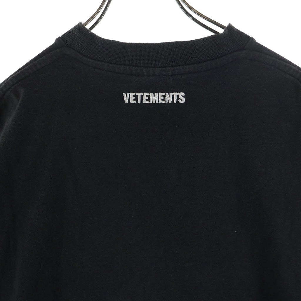 VETEMENTS(ヴェトモン) 16AW Snoop Dogg スヌープドッグプリントオーバーサイズ半袖Tシャツ カットソー ブラック WF17TP14