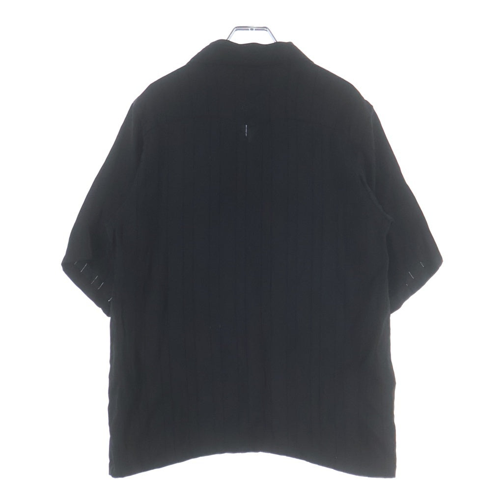 Needles(ニードルス) S/S Cowboy One-Up Shirt ストライプ 開襟 半袖シャツ ショートスリーブ ブラック 0T202