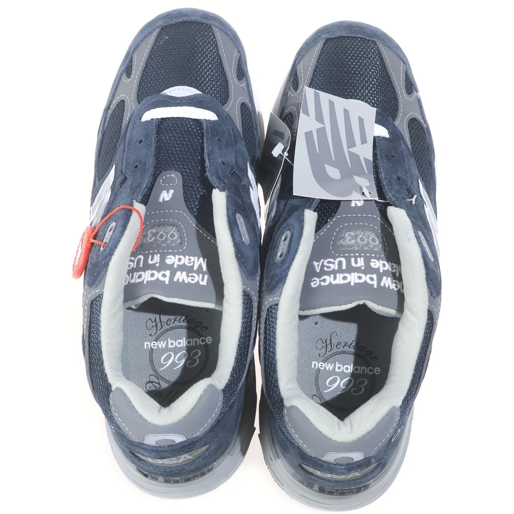 New Balance(ニューバランス) MR993NV スウェード メッシュ ローカットスニーカー ネイビー US8/26.0cm