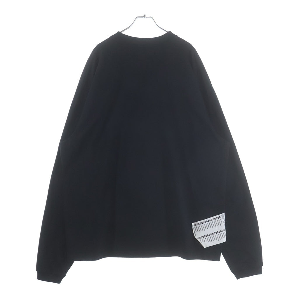 VETEMENTS(ヴェトモン) 22SS LONG SLEEVE LOGO LABEL T-SHIRT ロゴラベル ロングスリーブ 長袖Tシャツ カットソー ブラック UE52TR280X