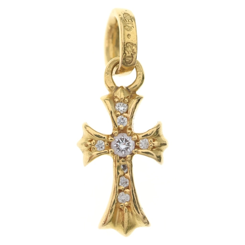 CHROME HEARTS(クロムハーツ) 22K CRS BBYFAT P/DIA ベイビーファットクロス PAVEダイヤ ペンダントトップ ゴールド BCA035