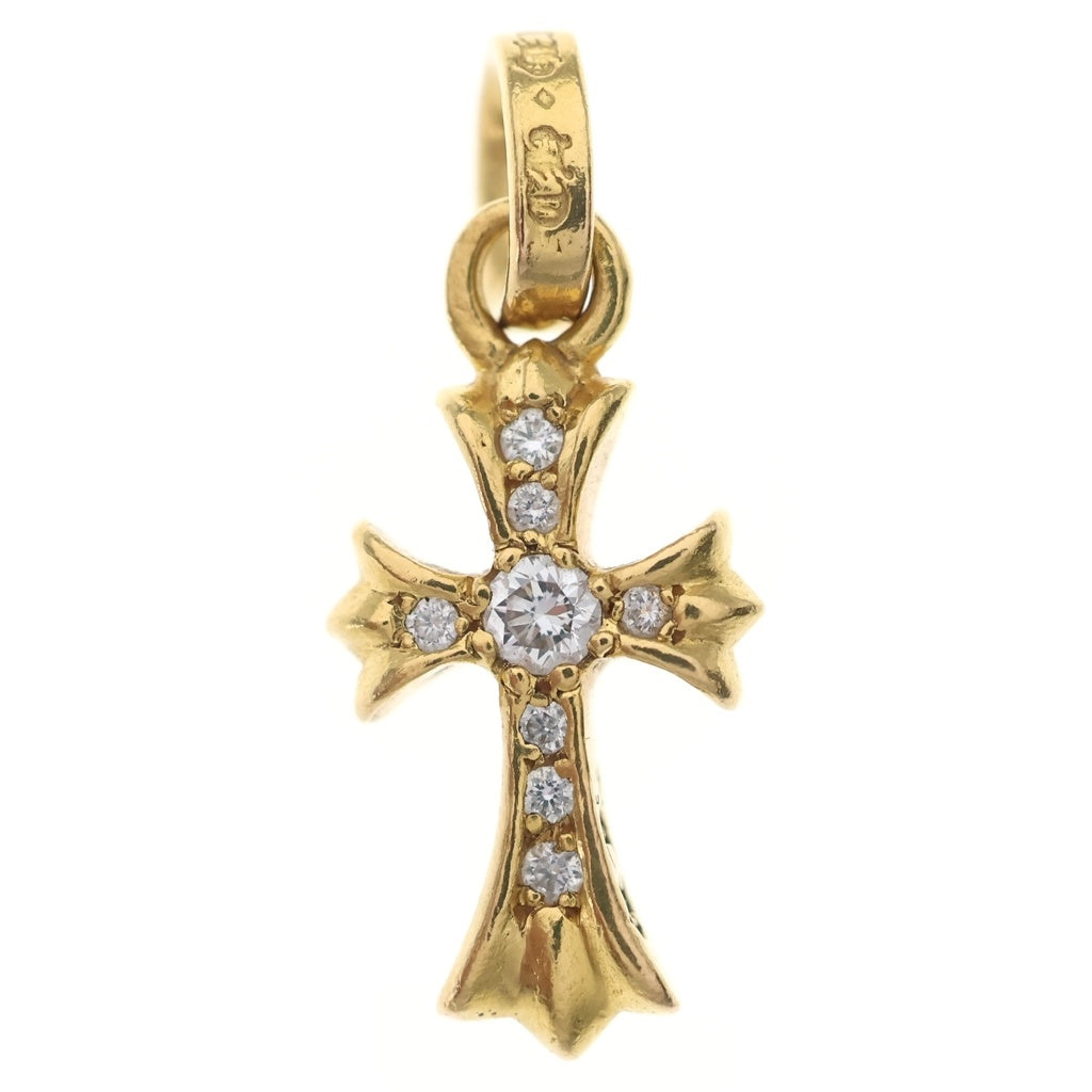 CHROME HEARTS(クロムハーツ) 22K CRS BBYFAT P/DIA ベイビーファットクロス PAVEダイヤ ペンダントトップ ゴールド BCA035