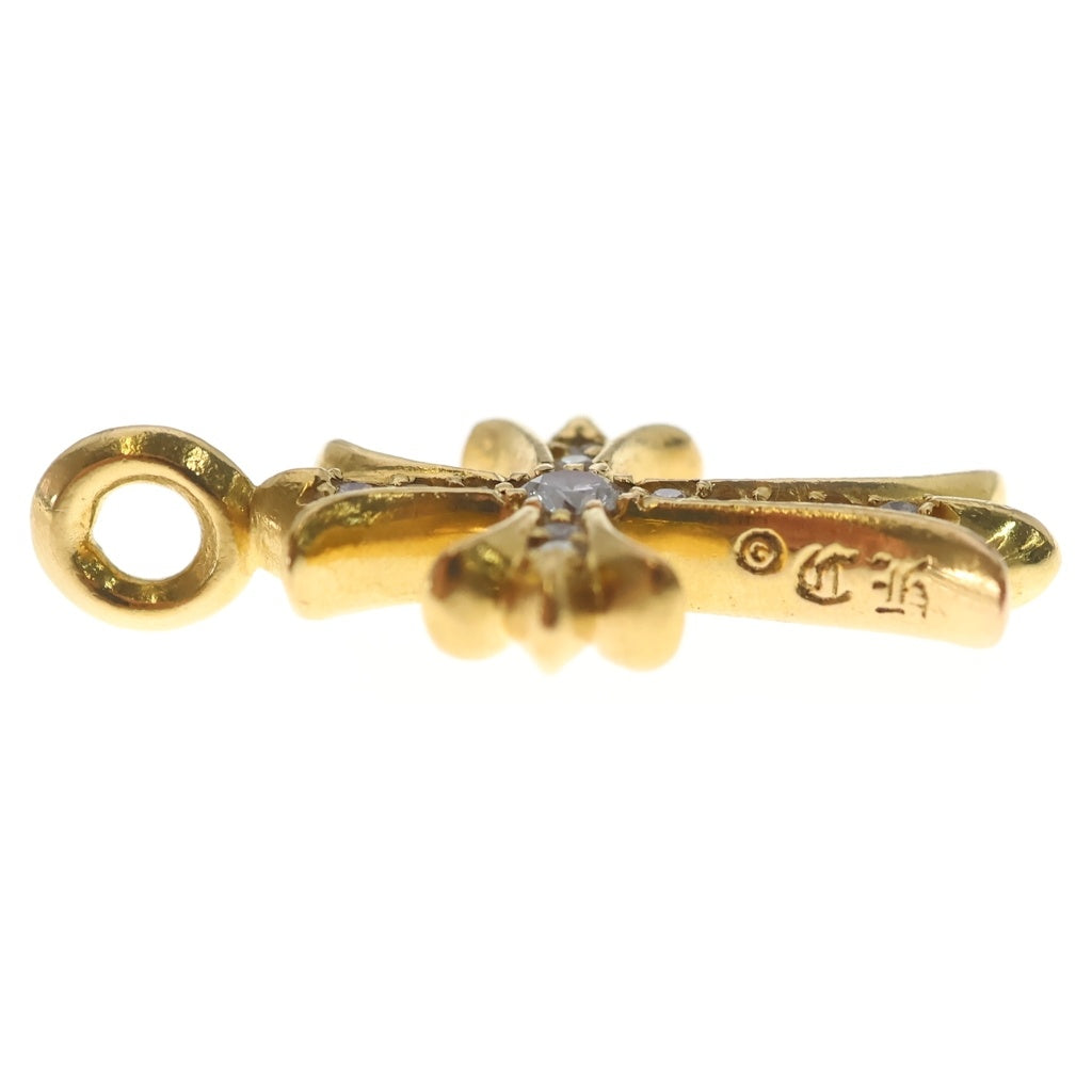 CHROME HEARTS(クロムハーツ) 22K TNY CRSF P/DIA タイニーファットクロス PAVEダイヤ ペンダントトップ ゴールドBCA033