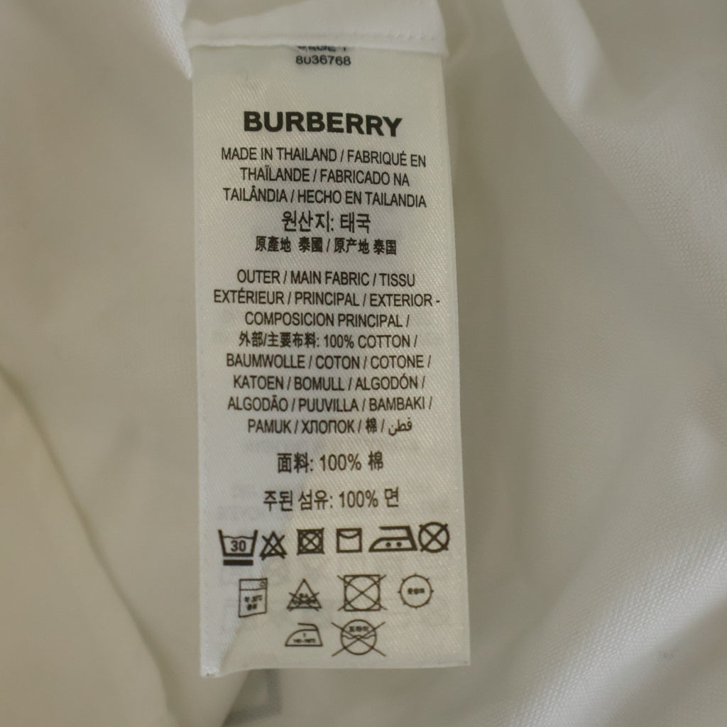 BURBERRY(バーバリー) ホースフェリー ロゴプリント ボタンダウン 長袖シャツ ホワイト 8036768