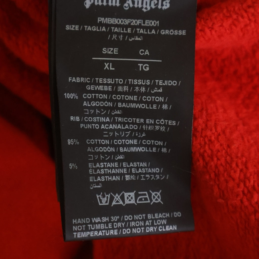 Palm Angels(パームエンジェルス) 20AW スプレーロゴ プルオーバーパーカー レッド PMBB003F20FLE001