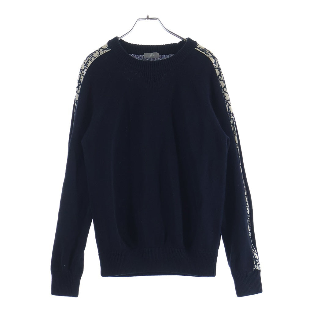 DIOR(ディオール) 21AW ショルダーオブリーク クルーネック 長袖ニット セーター ネイビー 113M638AT187