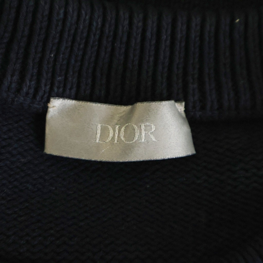 DIOR(ディオール) 21AW ショルダーオブリーク クルーネック 長袖ニット セーター ネイビー 113M638AT187
