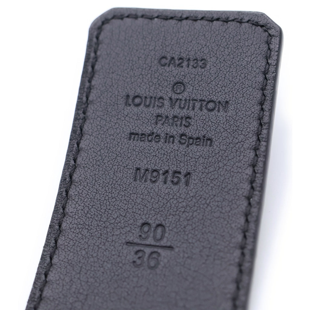 LOUIS VUITTON(ルイヴィトン) LVイニシャルバックル 40MM リバーシブル レザーベルト ブラック/シルバー M9151 CA2133