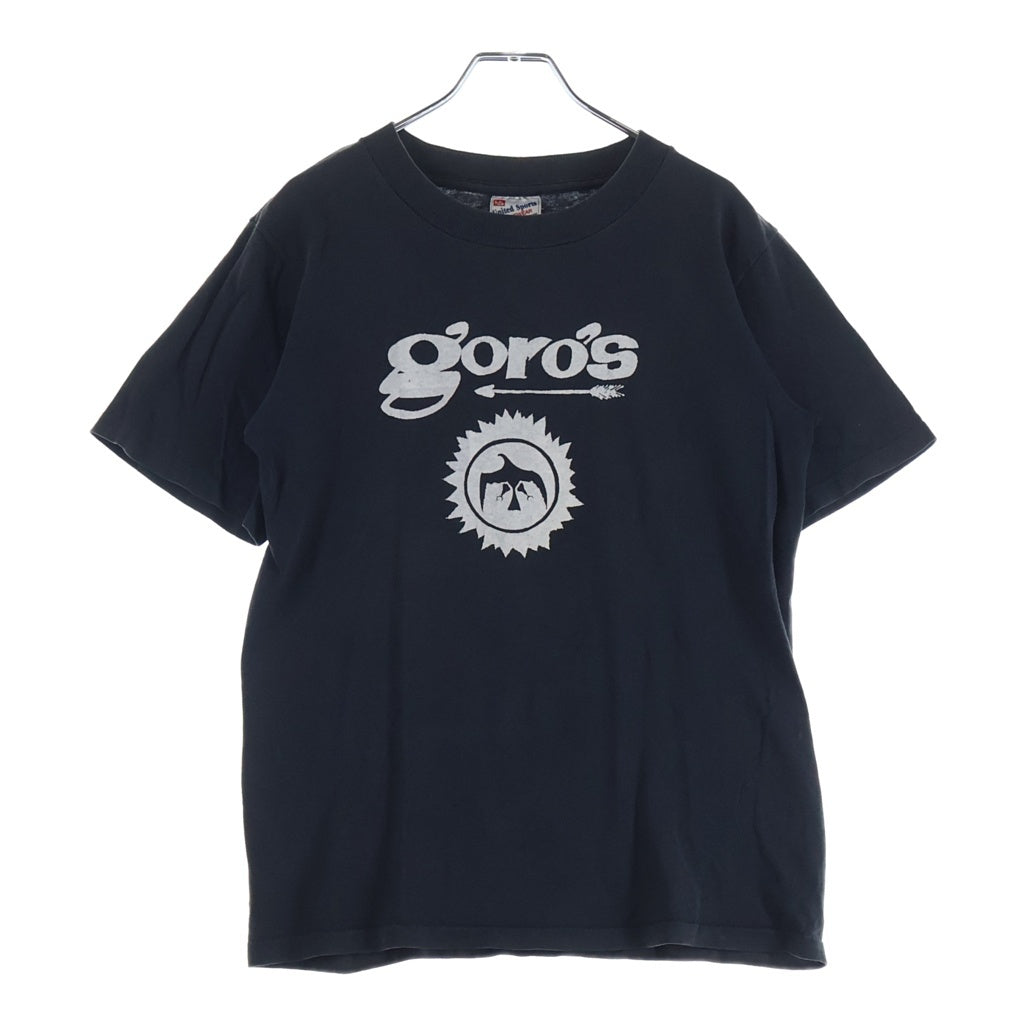 goro's(ゴローズ) 90s VINTAGE USA製 ロゴプリント クルーネック半袖Tシャツ カットソー ブラック