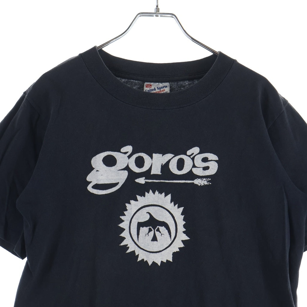 goro's(ゴローズ) 90s VINTAGE USA製 ロゴプリント クルーネック半袖Tシャツ カットソー ブラック