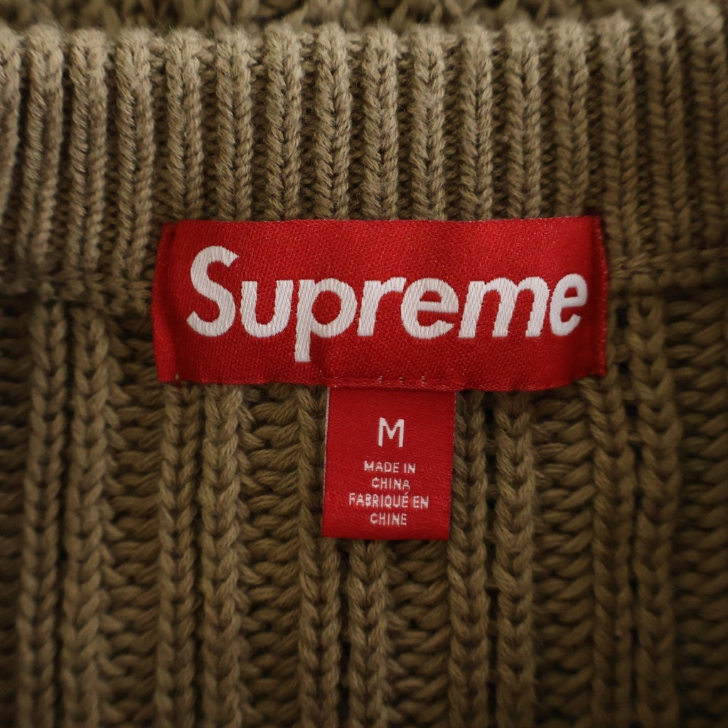SUPREME(シュプリーム) 25SS Loose Gauge Stripe Small Box Sweater ルーズゲージ ストライプ スモールボックスロゴ ニットセーター ブラウン/グレー