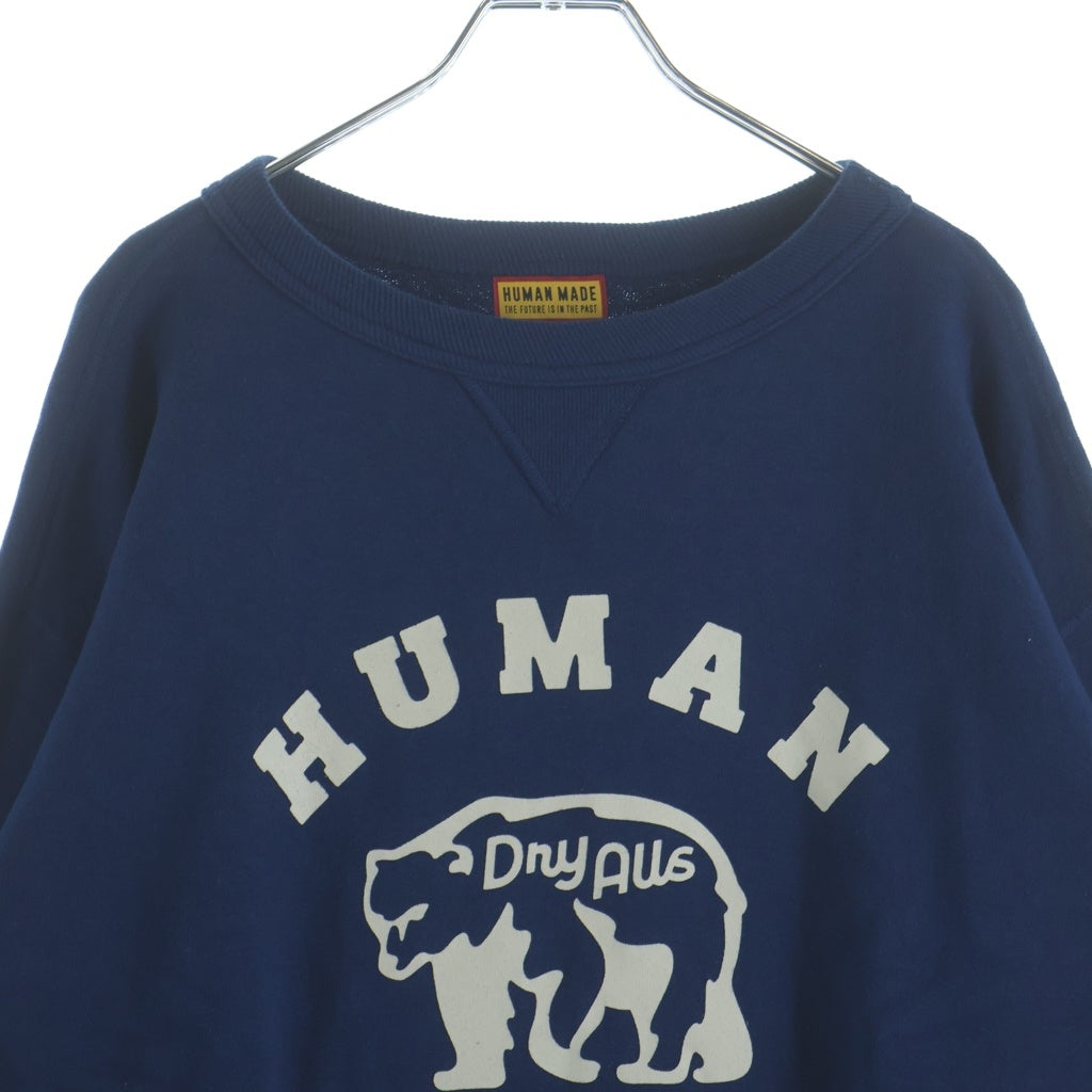 HUMAN MADE(ヒューマンメイド) TSURIAMI SWEATSHIRT ツリアミ クルーネック スウェット ブルー HM30CS028