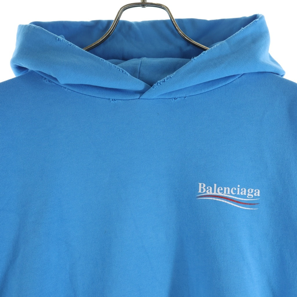 BALENCIAGA(バレンシアガ) Political Campaign Large Fit Hoodie ポリティカル キャンペーン ラージフィット フーディー パーカー ブルー 620973 TNVG6