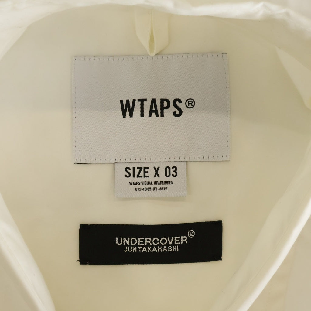 WTAPS(ダブルタップス) 22AW ×UNDERCOVER ONE ON ONE アンダーカバー ワンオンワン コットン 長袖シャツ ホワイト UC2B9401